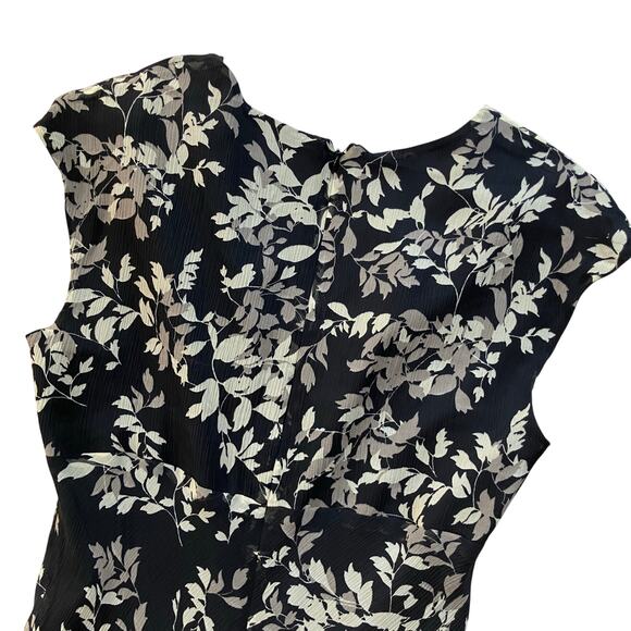 Jones New York Y2K Boho Silk Midi Slip Dress Size 14 Brown Floral - Picture 4 of 6